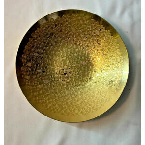 Vintage WMF Ikora 24K Gold Plated Bowl Mid Century Modern German Shallow Dish